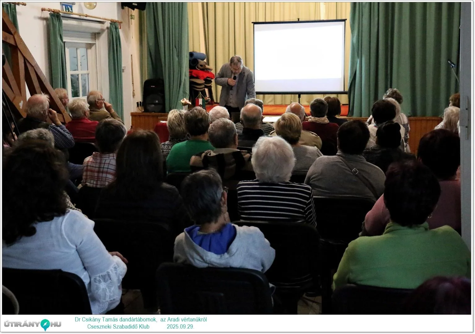 2025.09.29. Dr. Csikány Tamás dandártábornok, Aradi vértanúk előadása kisfilmmel