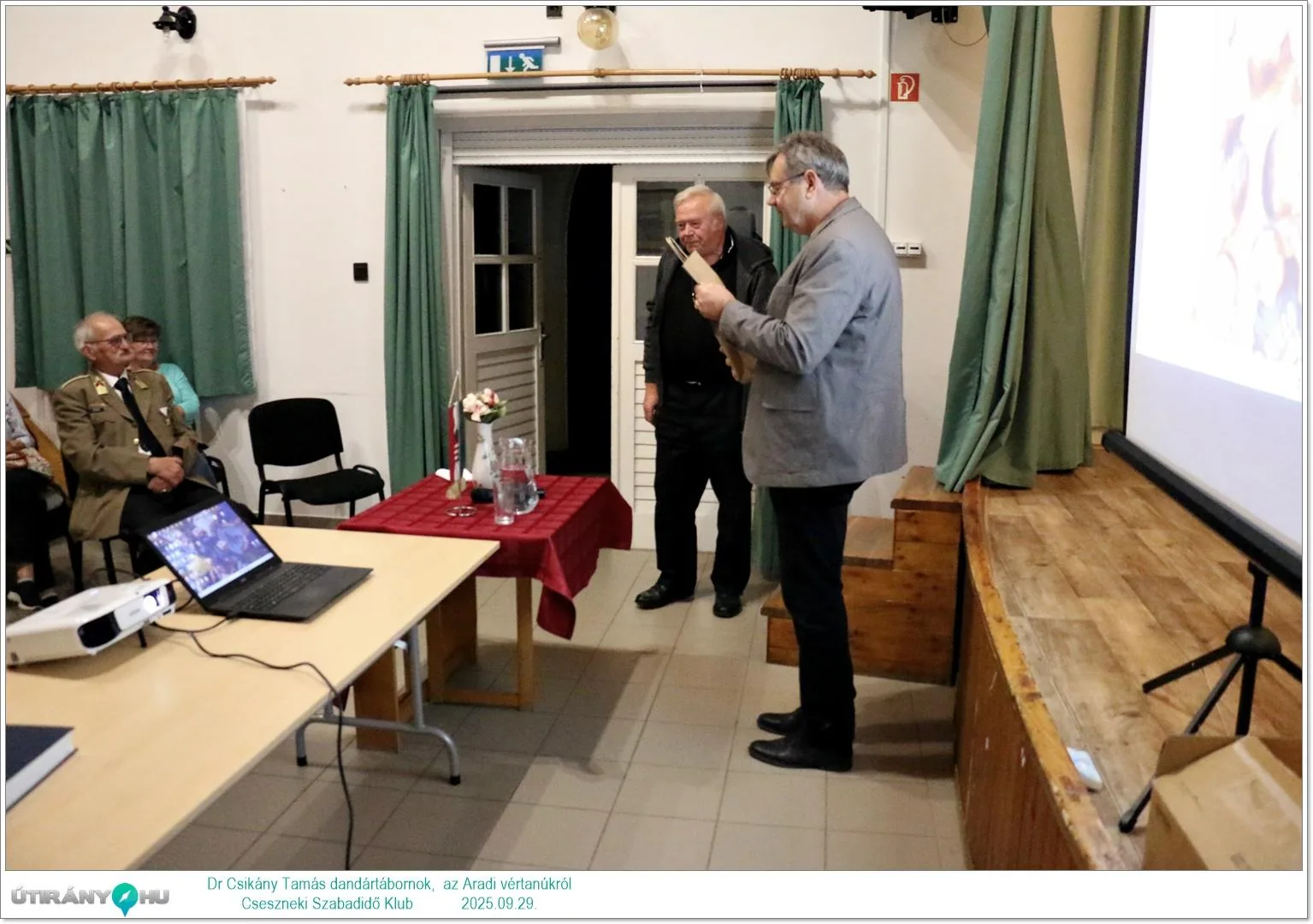 2025.09.29. Dr. Csikány Tamás dandártábornok, Aradi vértanúk előadása kisfilmmel