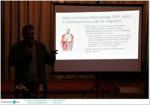 2025.09.29. Dr. Csikány Tamás dandártábornok, Aradi vértanúk előadása kisfilmmel