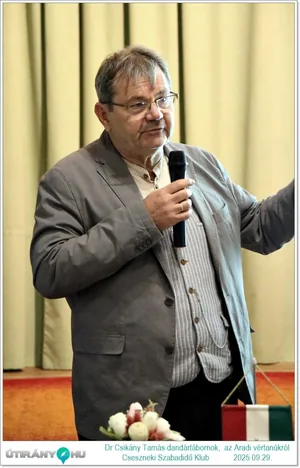 2025.09.29. Dr. Csikány Tamás dandártábornok, Aradi vértanúk előadása kisfilmmel