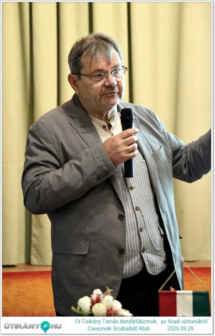 2025.09.29. Dr. Csikány Tamás dandártábornok, Aradi vértanúk előadása kisfilmmel