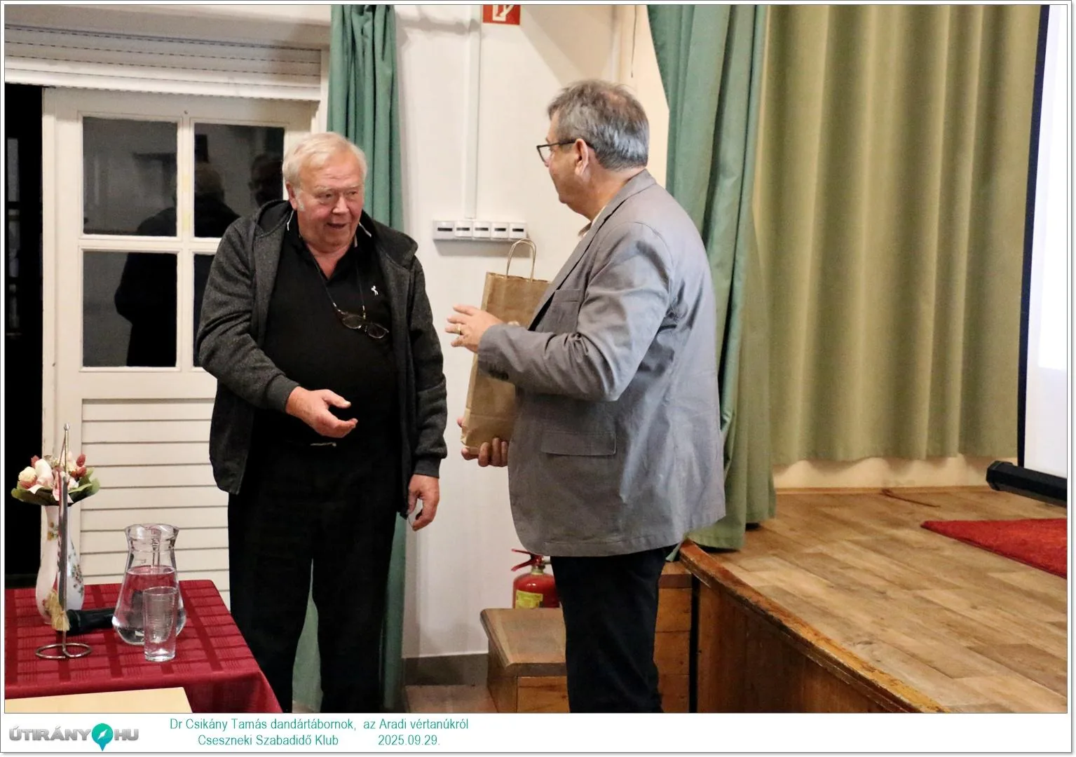 2025.09.29. Dr. Csikány Tamás dandártábornok, Aradi vértanúk előadása kisfilmmel