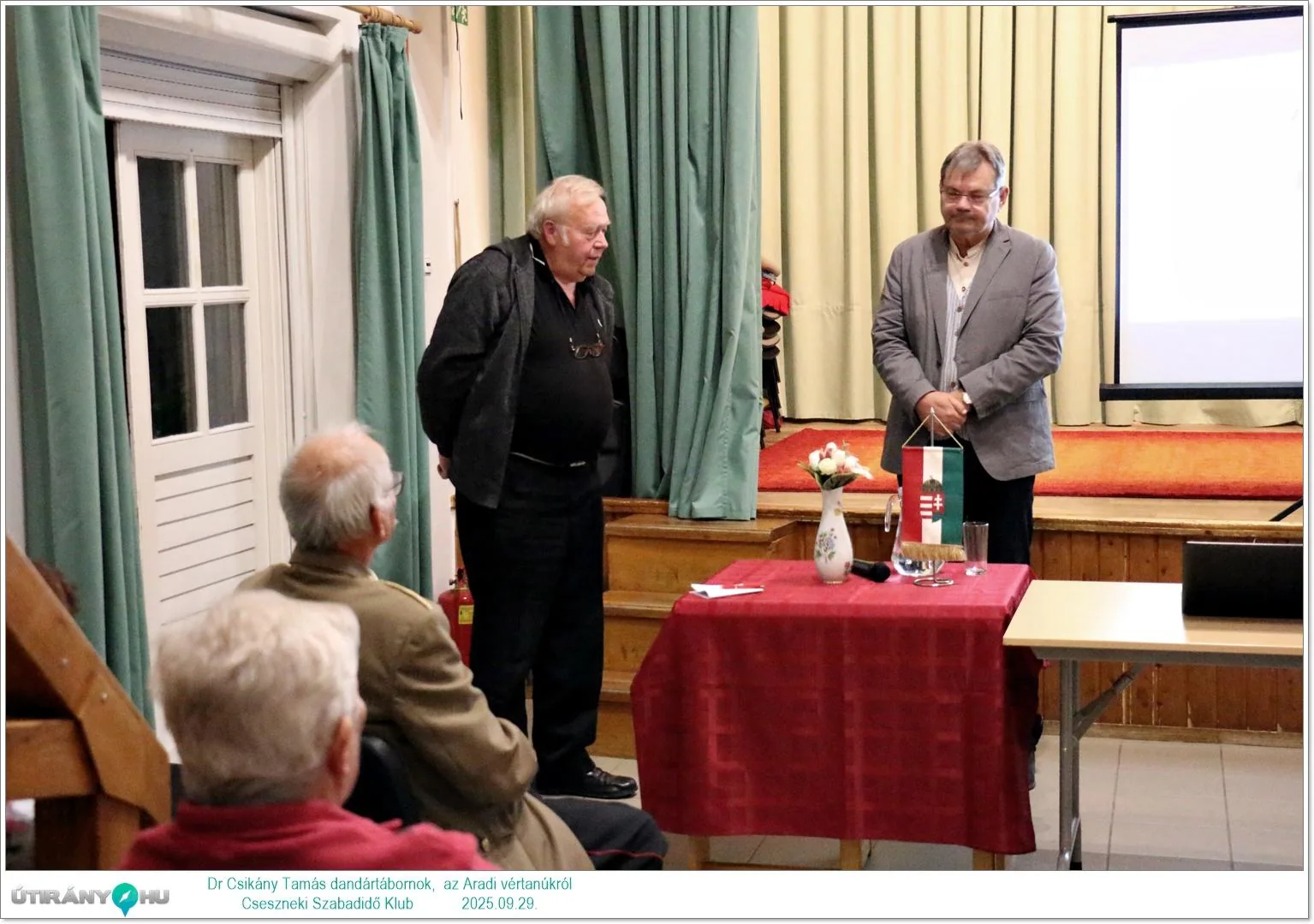 2025.09.29. Dr. Csikány Tamás dandártábornok, Aradi vértanúk előadása kisfilmmel