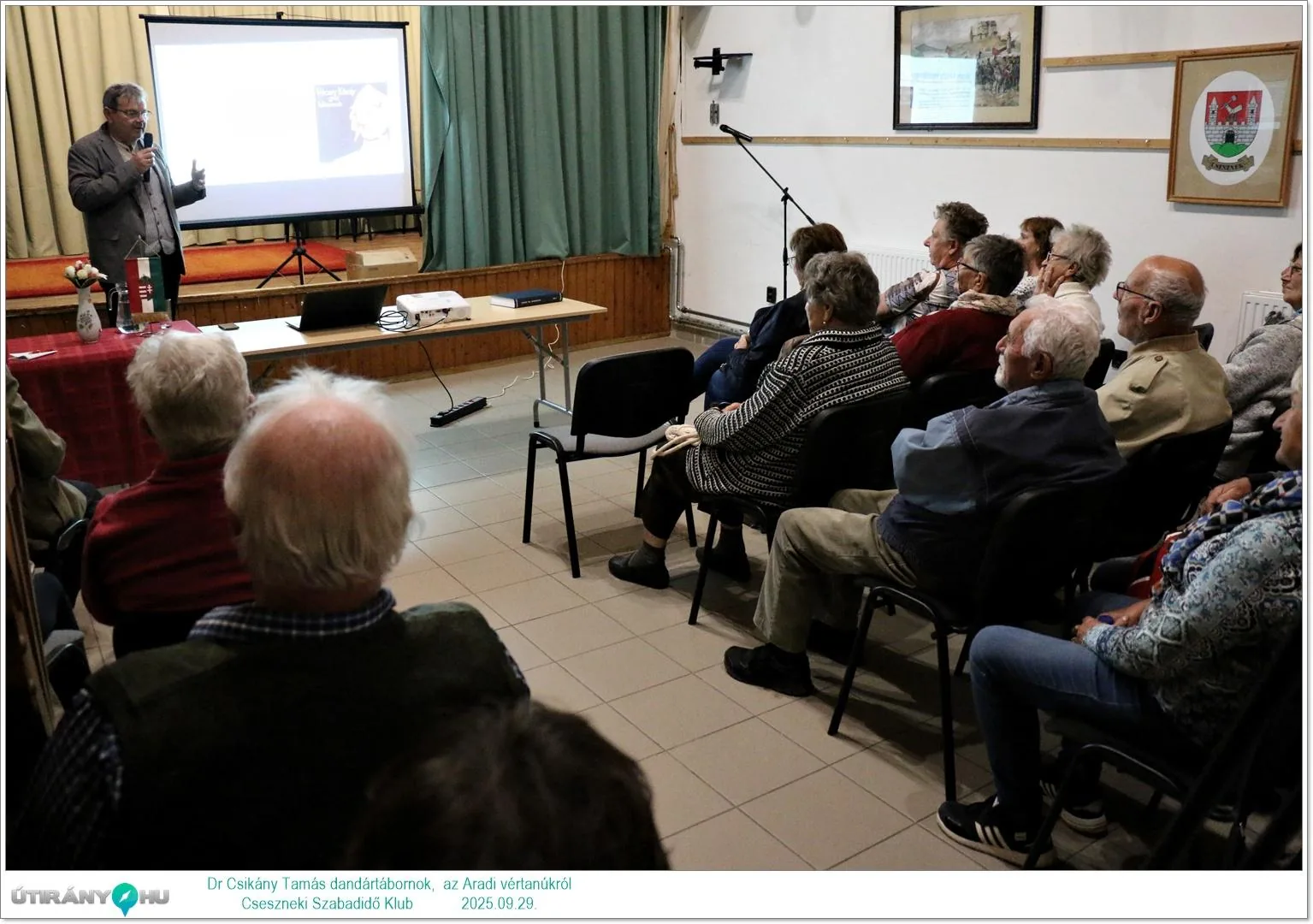 2025.09.29. Dr. Csikány Tamás dandártábornok, Aradi vértanúk előadása kisfilmmel