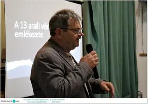 2025.09.29. Dr. Csikány Tamás dandártábornok, Aradi vértanúk előadása kisfilmmel